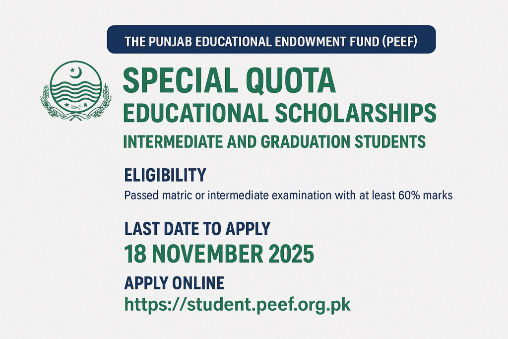 PEEF Special Quota Scholarship 2025–26